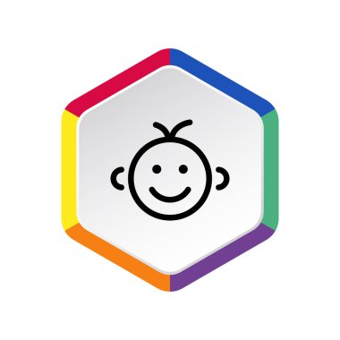 Mutlu bir çocuk yüzü doodle