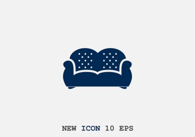 düz kanepe simgesi. vektör tasarımı