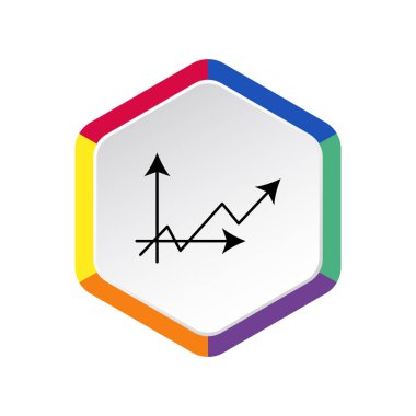 Grafik simgesi üzerinde Eğri ok