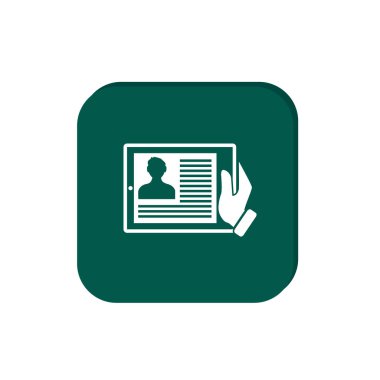 Dijital tablet basit web simgesi