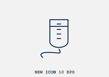 Damla sayacı basit web simgesi