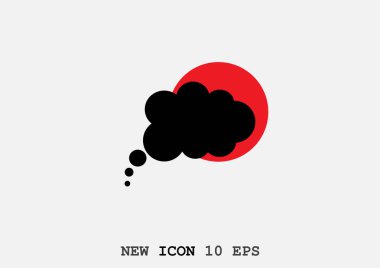 Bulut köpük basit web simgesi