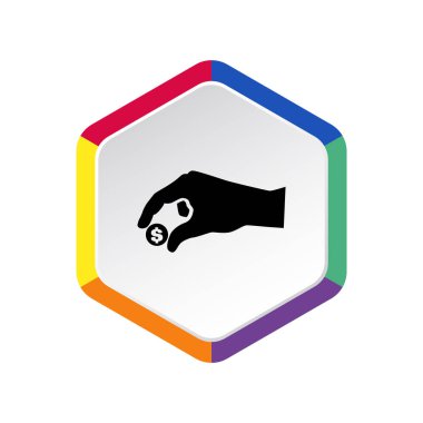 Elinde para web simgesi.