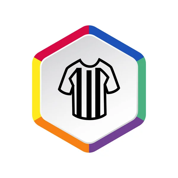 Vektor Ilustrasi Sepak Bola Shirt Ikon Web - Stok Vektor