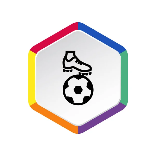 Fotboll boot med boll — Stock vektor