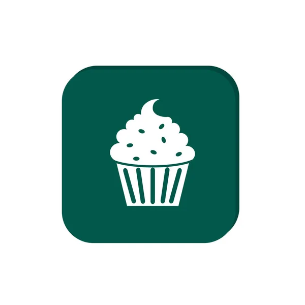 Cupcake icono web — Archivo Imágenes Vectoriales