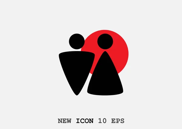 Man and woman icon — Stock Vector