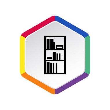 Kitaplık Düz Simgesi