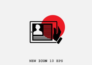 Dijital tablet basit web simgesi