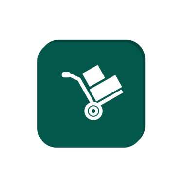 el arabası nakliye kargo web simgesi için vektör çizim