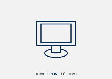 Boş monitör ekran web simgesi