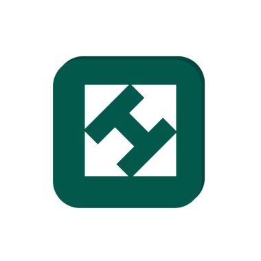 Üçgenler ve oklar ile kare simgesi