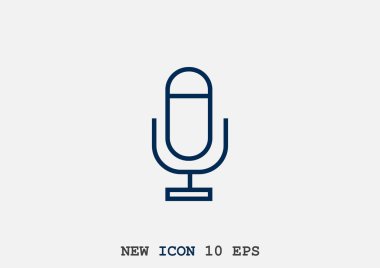 Basit mikrofon web simgesi