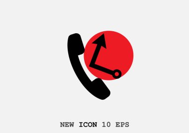 Cevapsız arama simgesi. vektör çizim