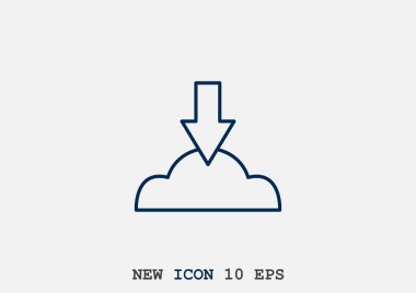 Bulut dosya download simgesi