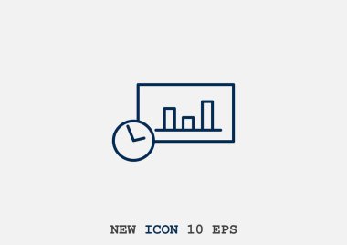 Saat web simgesi ile grafik