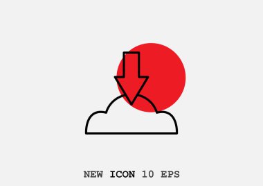 Bulut dosya download simgesi