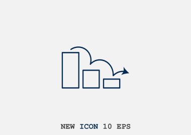 Grafik simgesi üzerinde Eğri ok