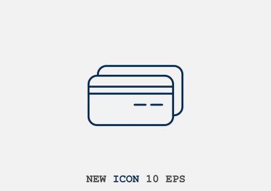 Plastik kart basit web simgesi