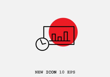 Saat web simgesi ile grafik