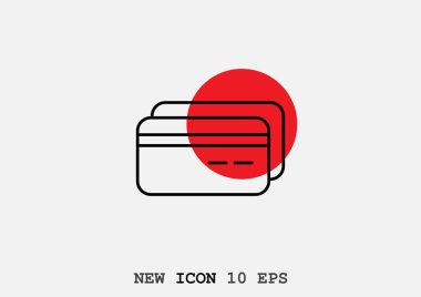 Plastik kart basit web simgesi