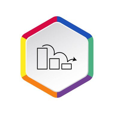 Grafik simgesi üzerinde Eğri ok