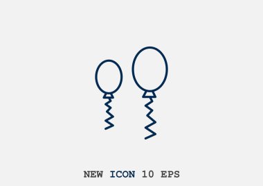 Basit balonlar anahat simgesini