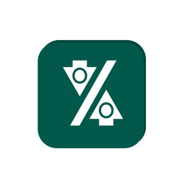 Yüzde işareti oklarla, basit vektör illustrstion