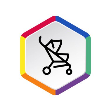 Bebek arabası anahat web simgesi