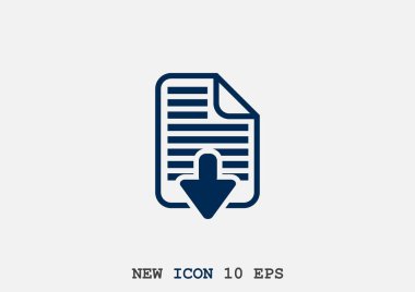Download dosya web simge, vektör çizim