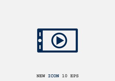 Oynat düğmesini smartphone cep telefonu ile