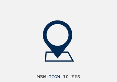 harita işaretleyici ağ simgesi, vektör illüstrasyonu