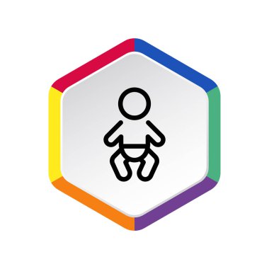 Basit çizgiler bebek bebek simge