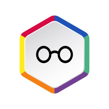 Retro yuvarlak gözlük simgesi