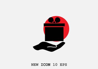 Hediyelik kutu yandan web simgesi