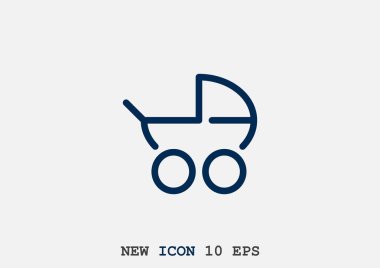 Bebek arabası anahat web simgesi