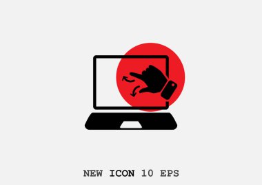 İşlem web simgeye dokunun. Vektör çizim tasarım