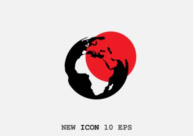 Planet earth web simgesi. Vektör çizim