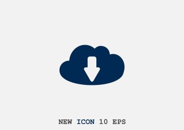 Bulut dosya download simgesi