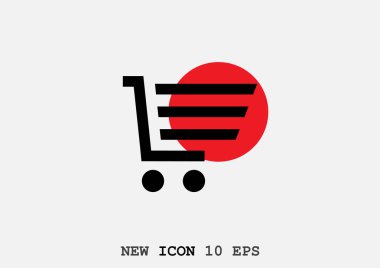 alışveriş sepeti basit simge vektör