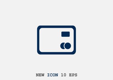 Plastik kart basit web simgesi