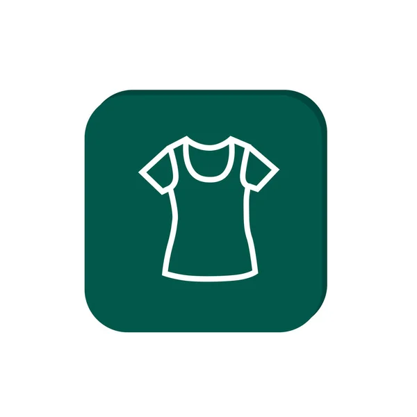 Vrouw T-shirt pictogram — Stockvector