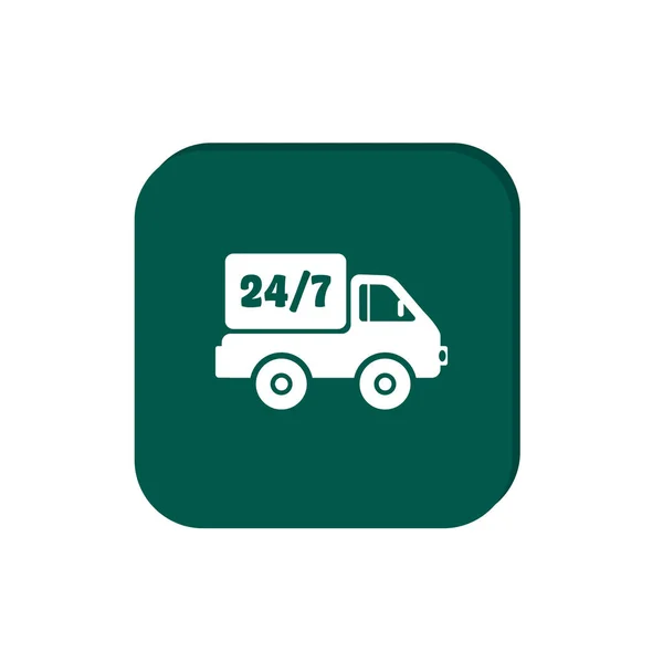 Verzending levering vrachtwagen web pictogram — Stockvector