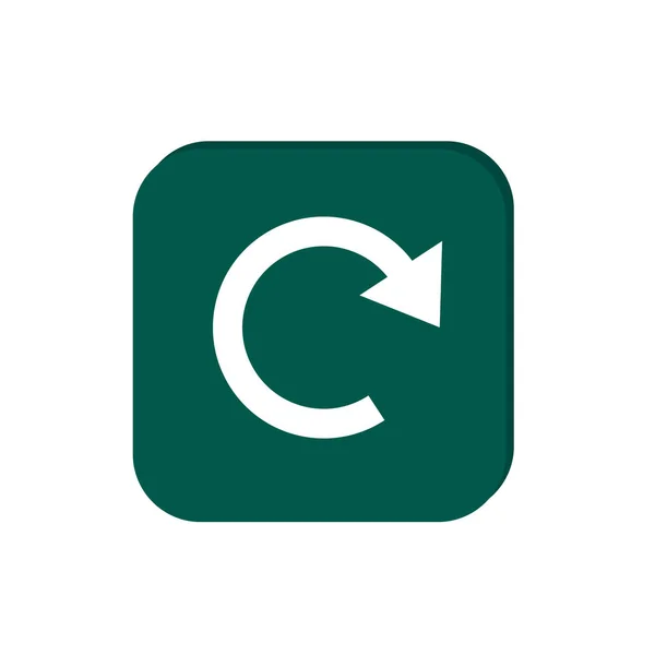 Icono de flecha redonda — Vector de stock