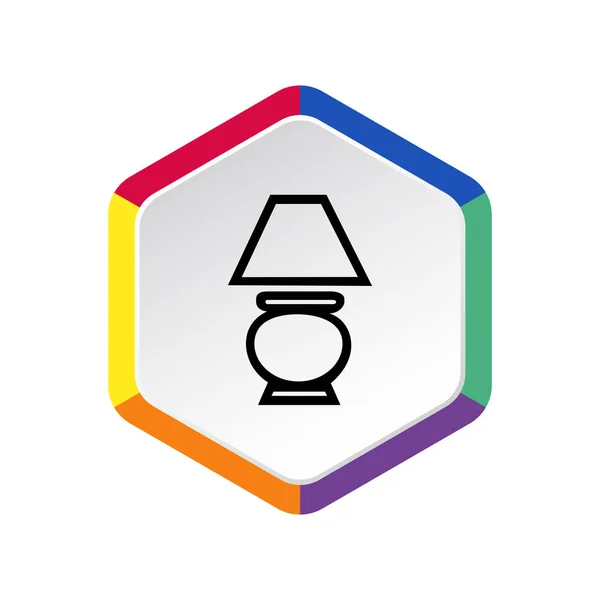 Stolní lampa ikona — Stockový vektor