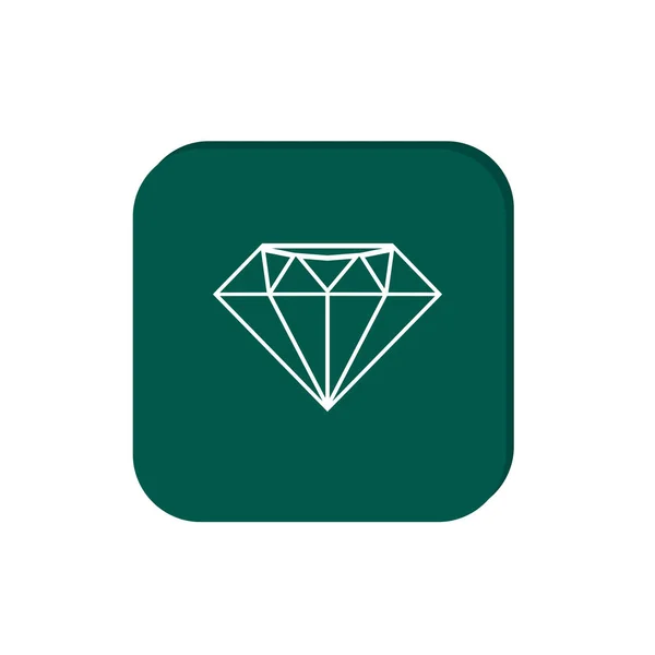 Ícone Web Diamante Conceito Luxo Ilustração Vetorial Esboço — Vetor de Stock