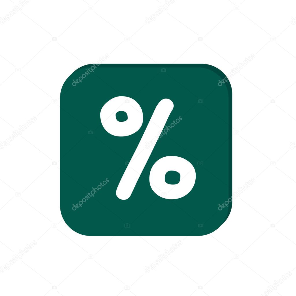 Simple percent symbol icon