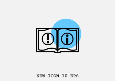 kitap bilgi web simgesi. vektör tasarımı