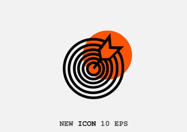 bir hedef gösteren tek simge