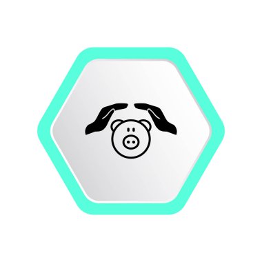 Domuz kafa basit web simgesi